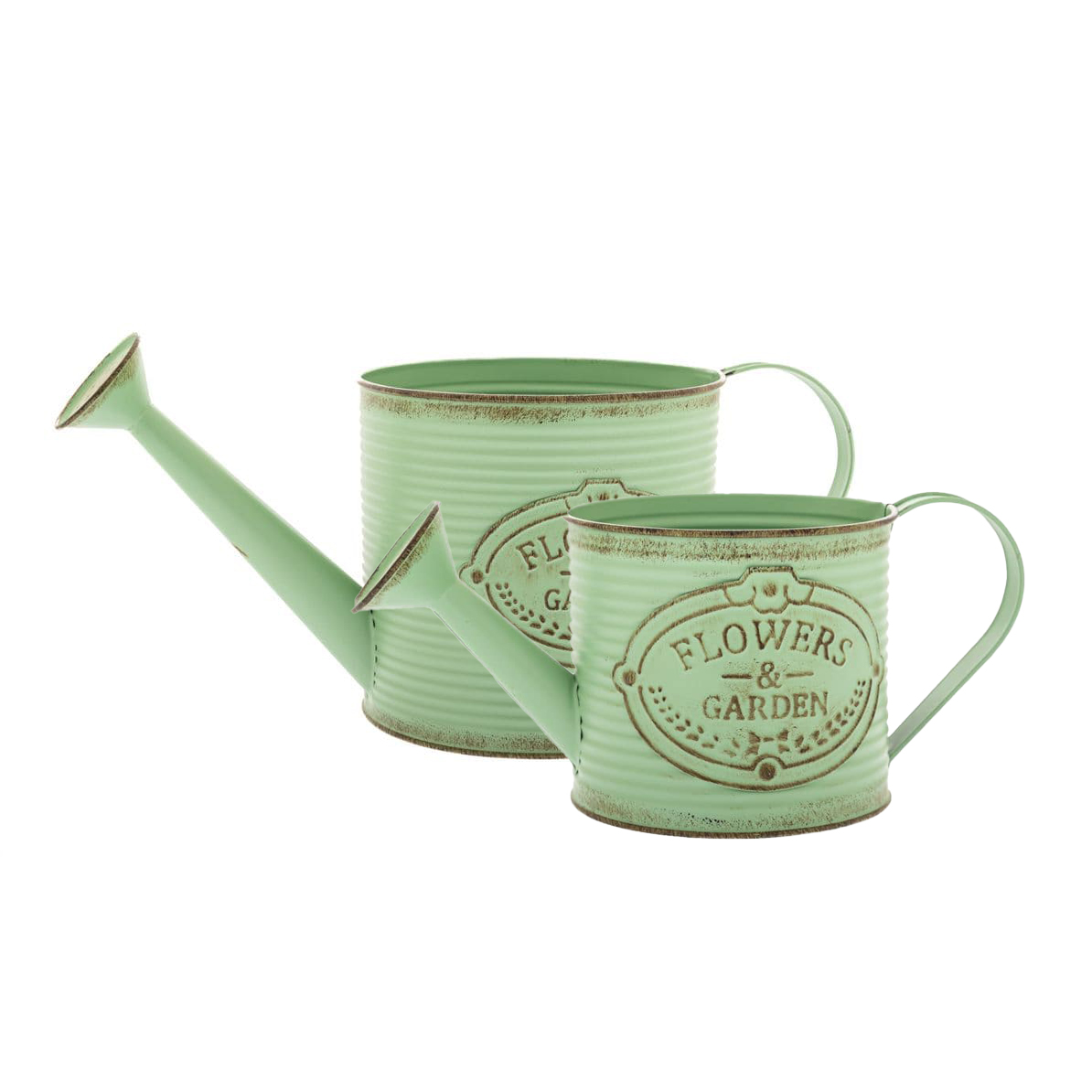 Antique metal watering can