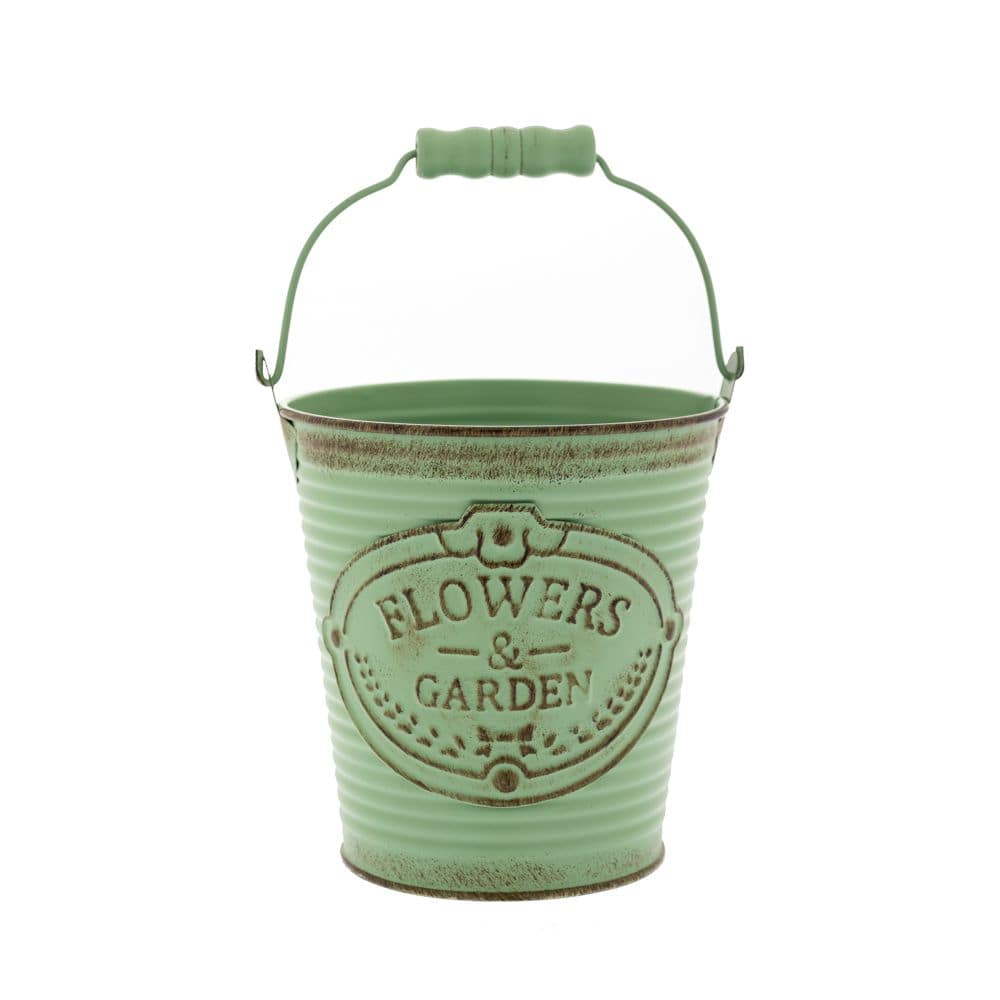 Antique metal little basket with handle