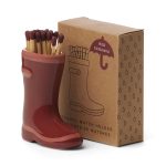 Paddywax 25 safety matches in ceramic Wellington boot 13cm