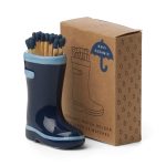 Paddywax 25 safety matches in ceramic Wellington boot 13cm