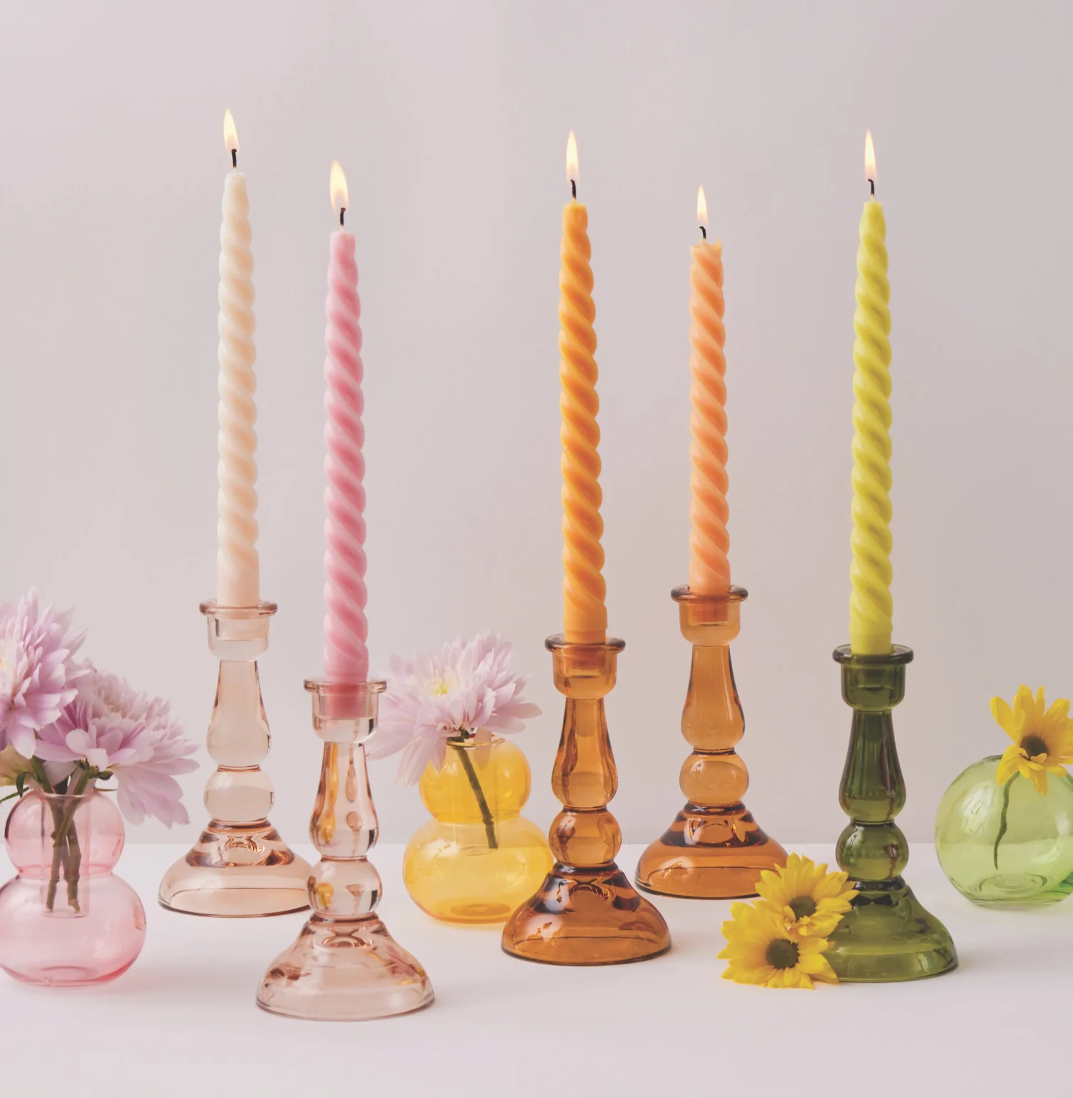 Paddywax Tall Glass Taper Holder