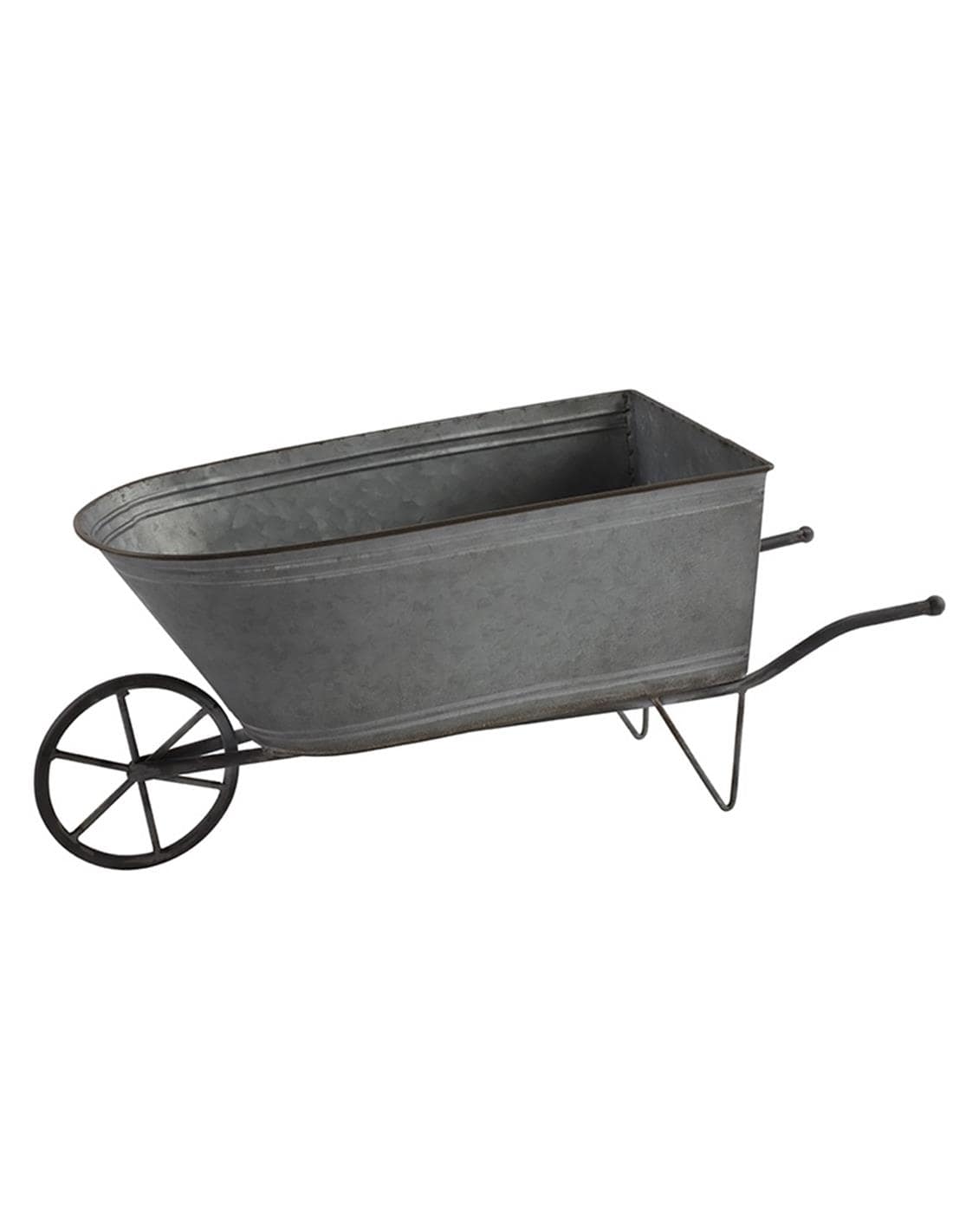 Decorative metal garden cart 51x17.5x21.5cm