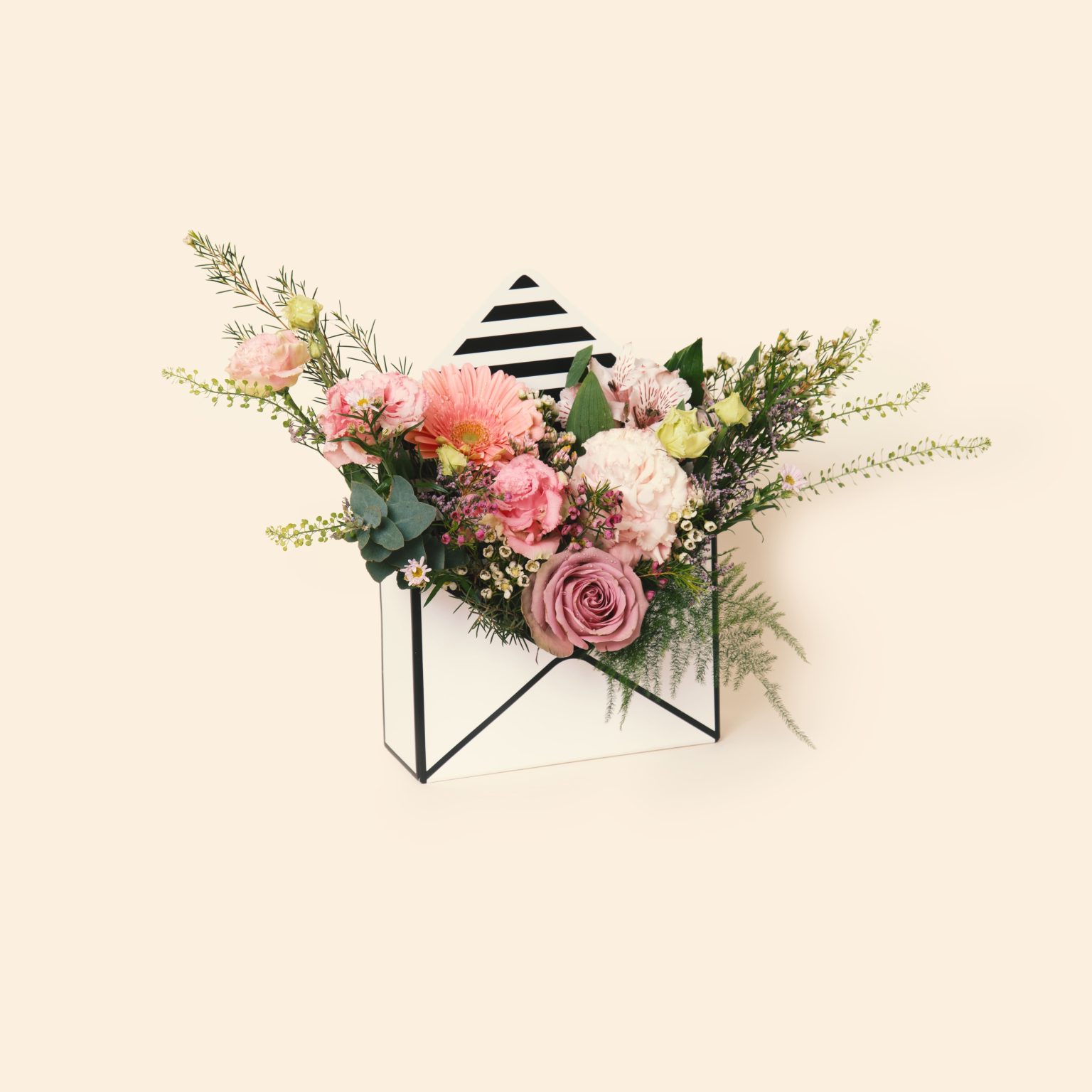 Flower Composition "Floral letter" - White