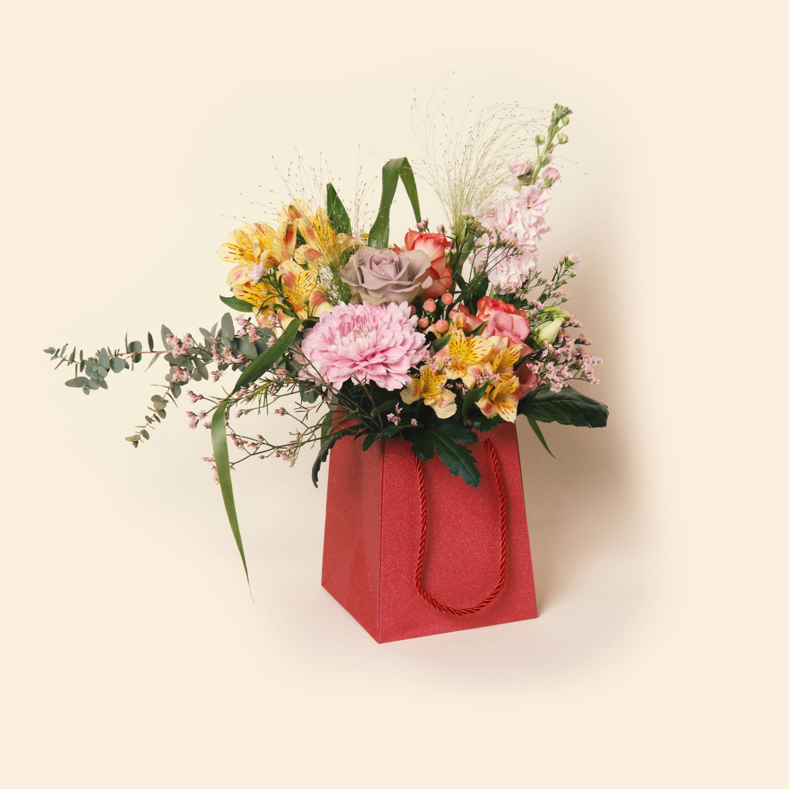 Flower Composition "Wild ruby garden”