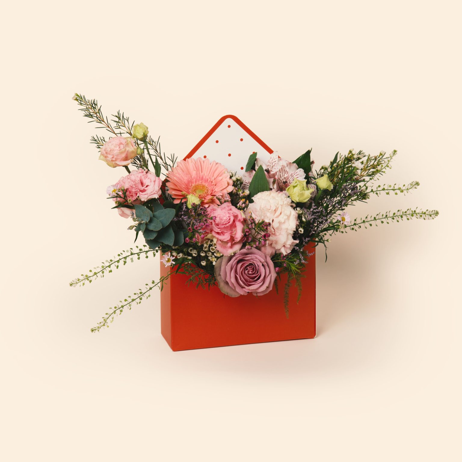 Flower Composition "Floral letter" - Red